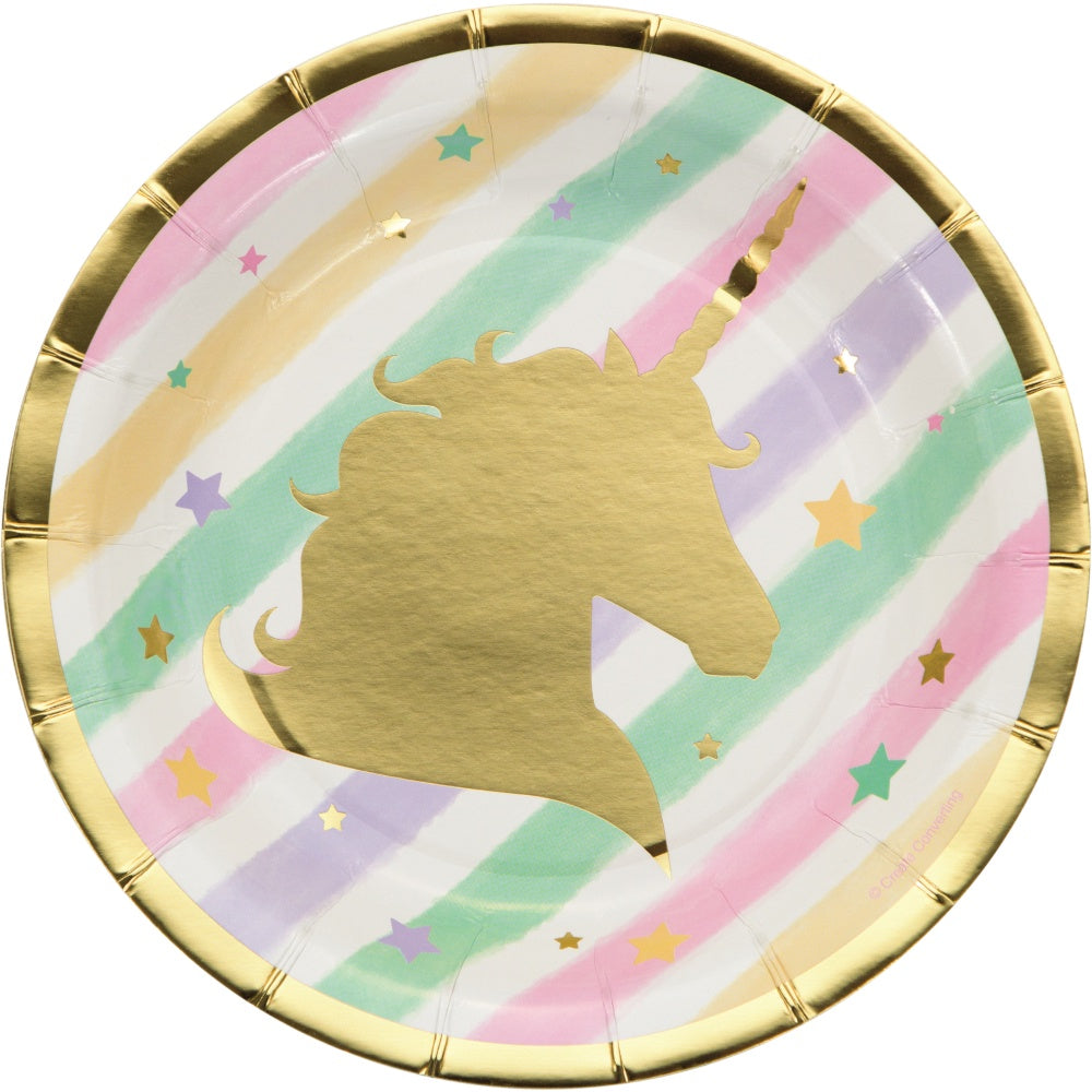 Unicorn Sparkle 7In Plates-8ct