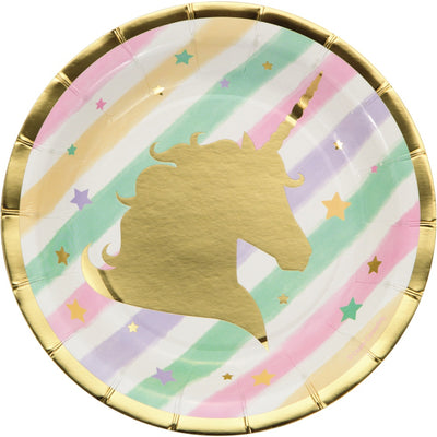 Unicorn Sparkle 7In Plates-8ct