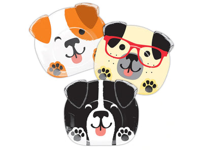 Dog Party Shaped Plates