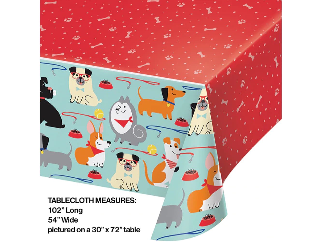 Dog Party Plastic Tablecover