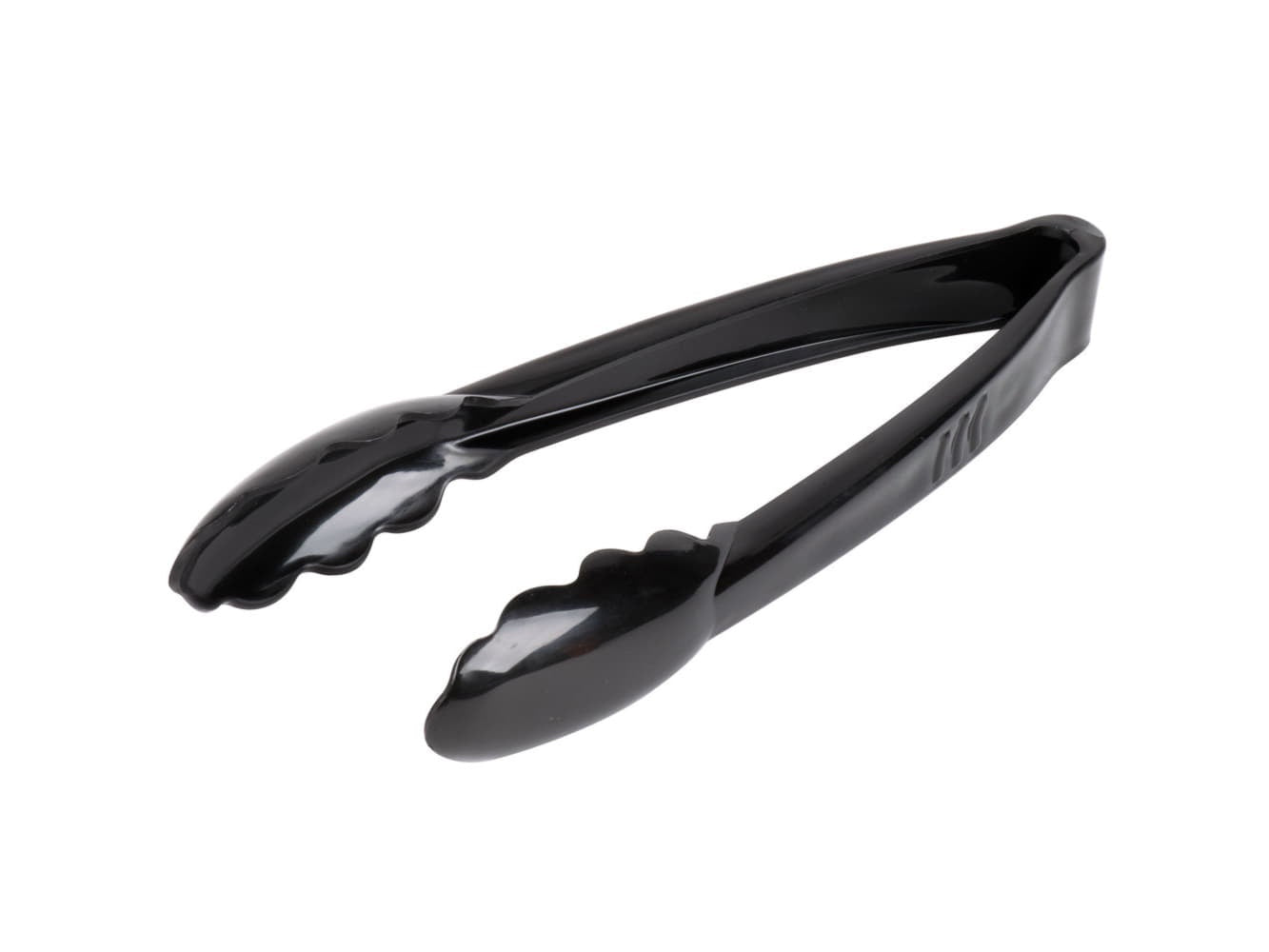7 1/2" Extra Heavy‑Duty Black Disposable Polypropylene Tongs