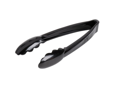 7 1/2" Extra Heavy‑Duty Black Disposable Polypropylene Tongs