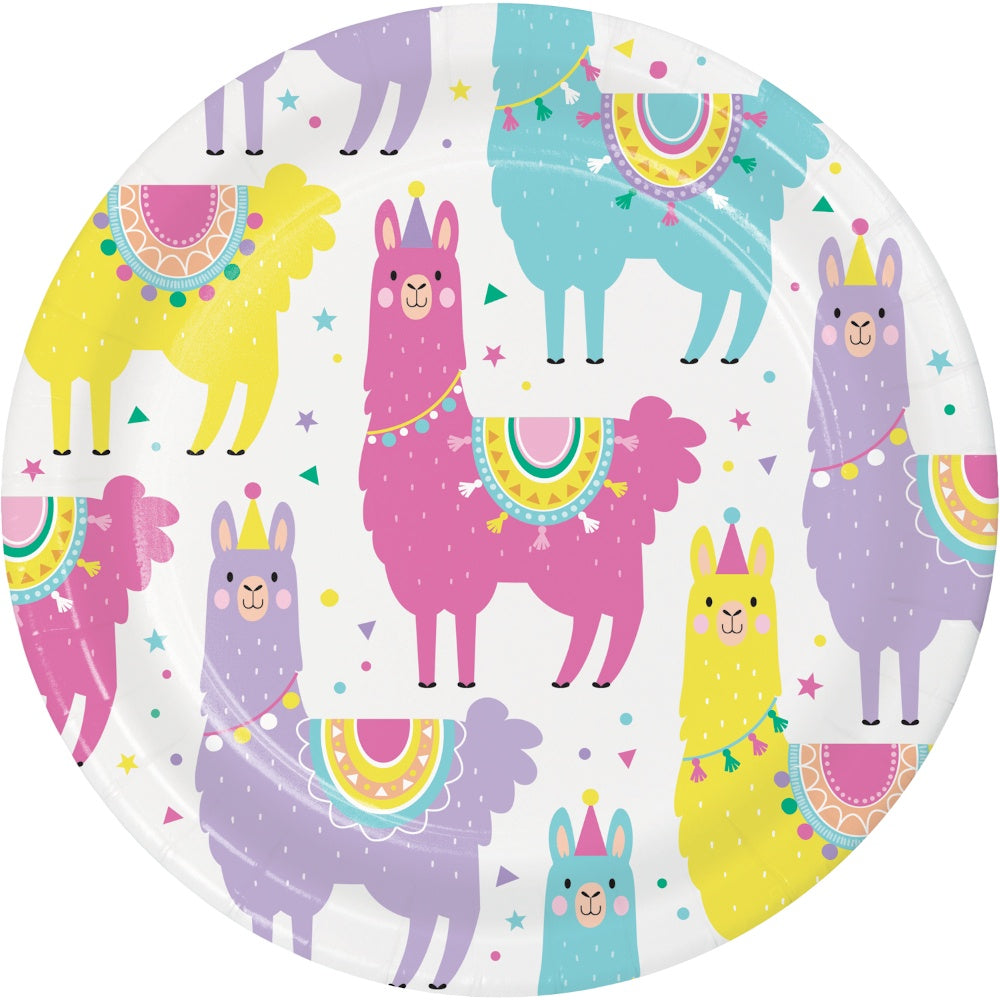 Llama Party 7In Plates