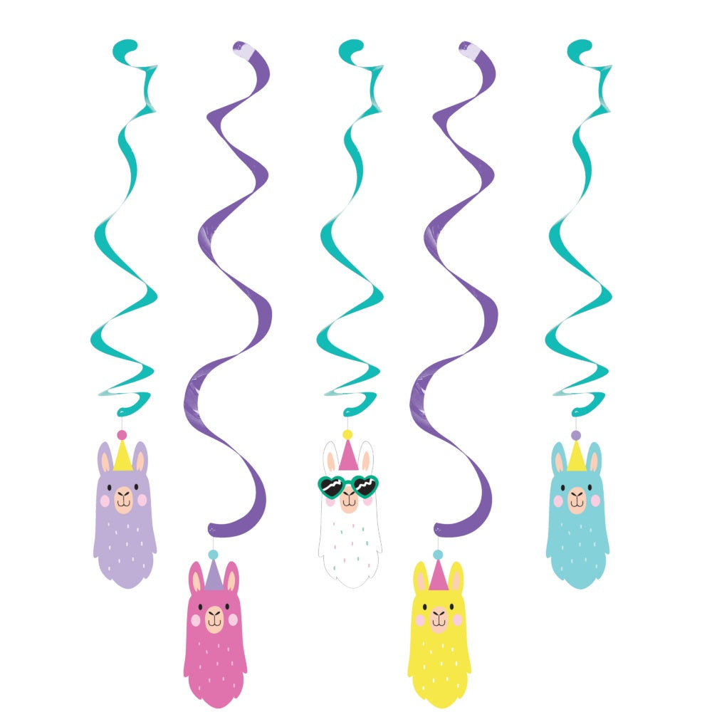 Llama Party Dizzy Danglers - 5Ct