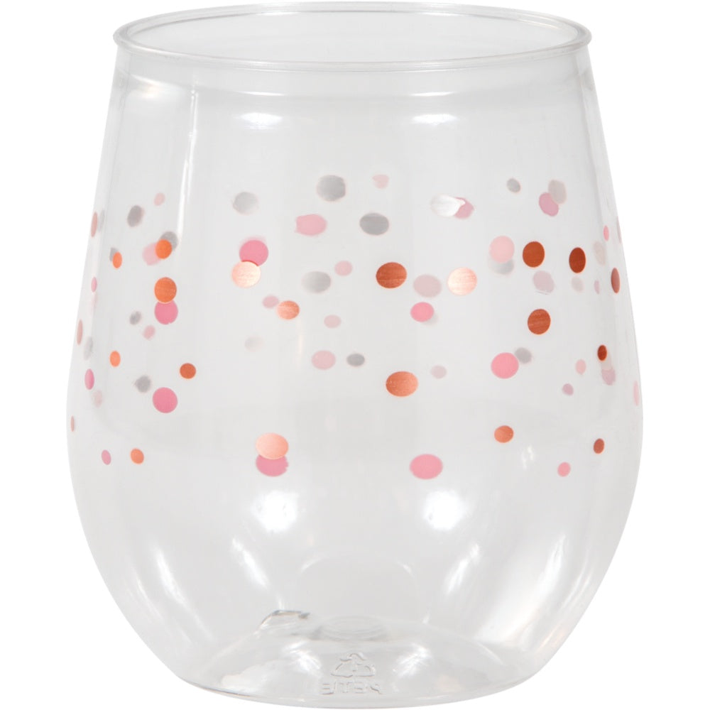 Rose All Day Wine Cup - Polka Dot