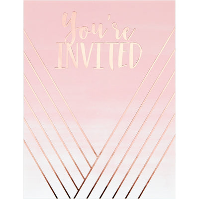 Rose Invitations - 8Pk