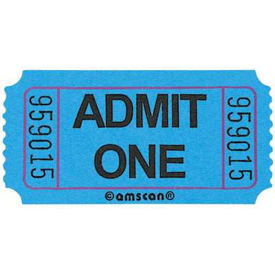 Blue Admit One Ticket Roll