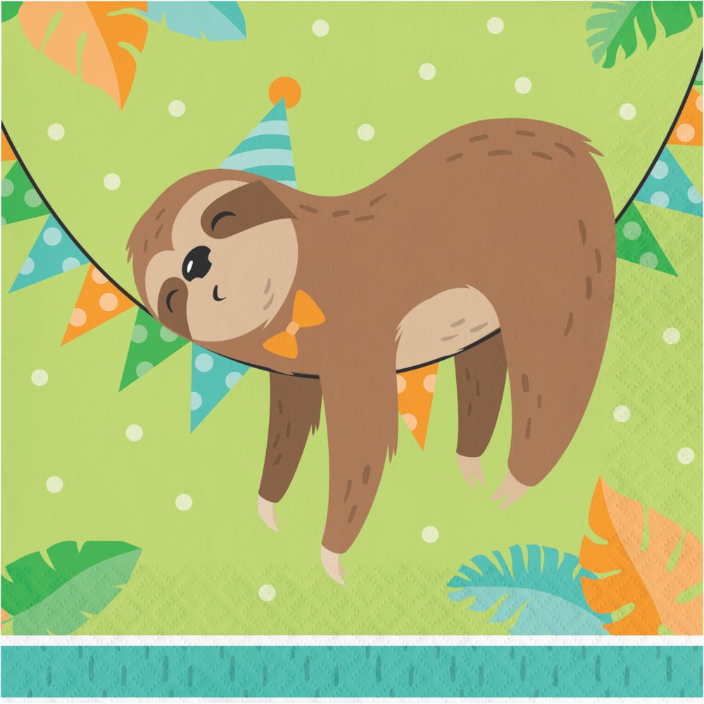 Sloth Party Lunch Napkins