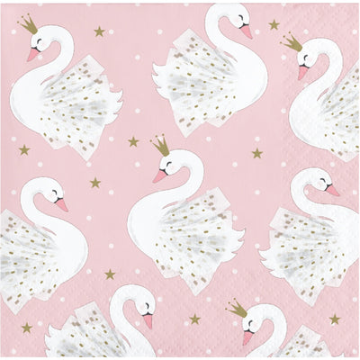 Stylish Swan Party Bev Napkins