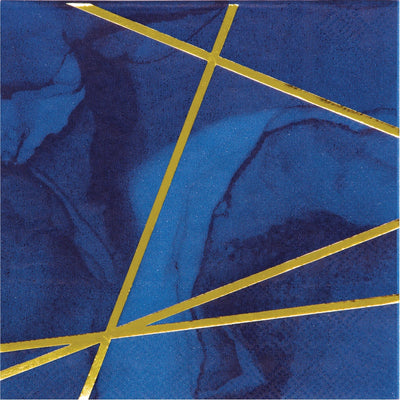 Navy & Gold Geode Lunch Napkins