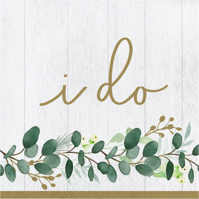 I Do Eucalyptus Greens Lunch Napkins