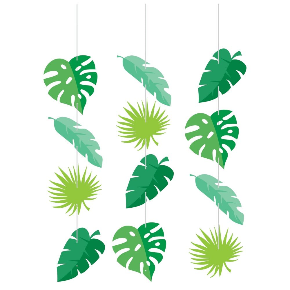 Jungle Leaves Hanging Cutouts - 3Ct