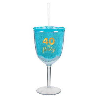 40 And Flirty Plastic Cup, Hot - Stamped