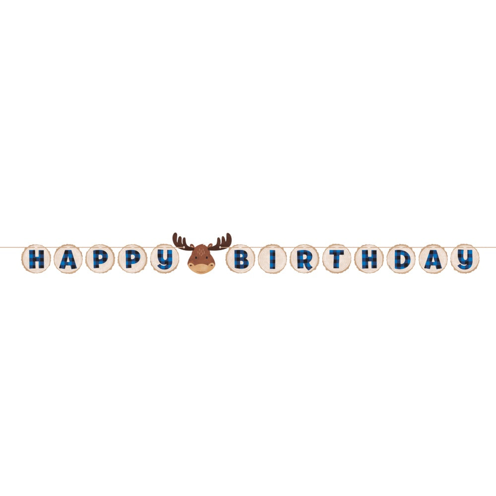 Moose Blue Buffalo Ribbon Banner