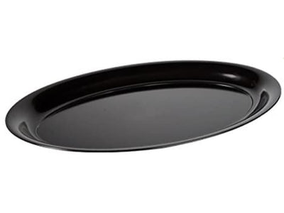 14X21-Inch Platter Pleasers Black Plastic Oval Trays