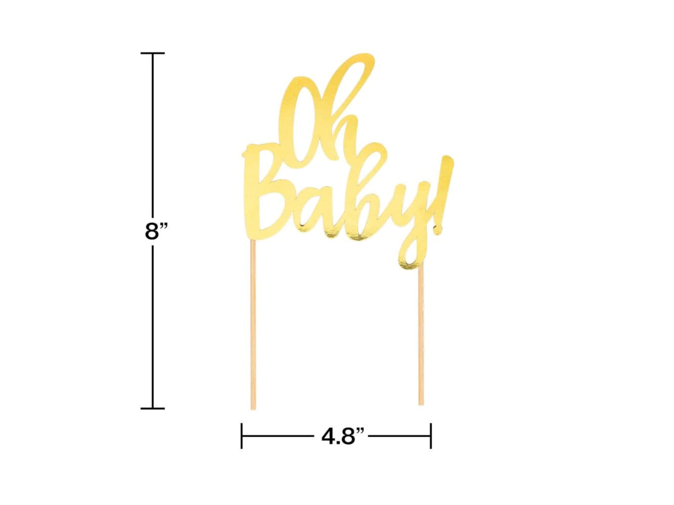 Oh Baby Gold Cake Topper