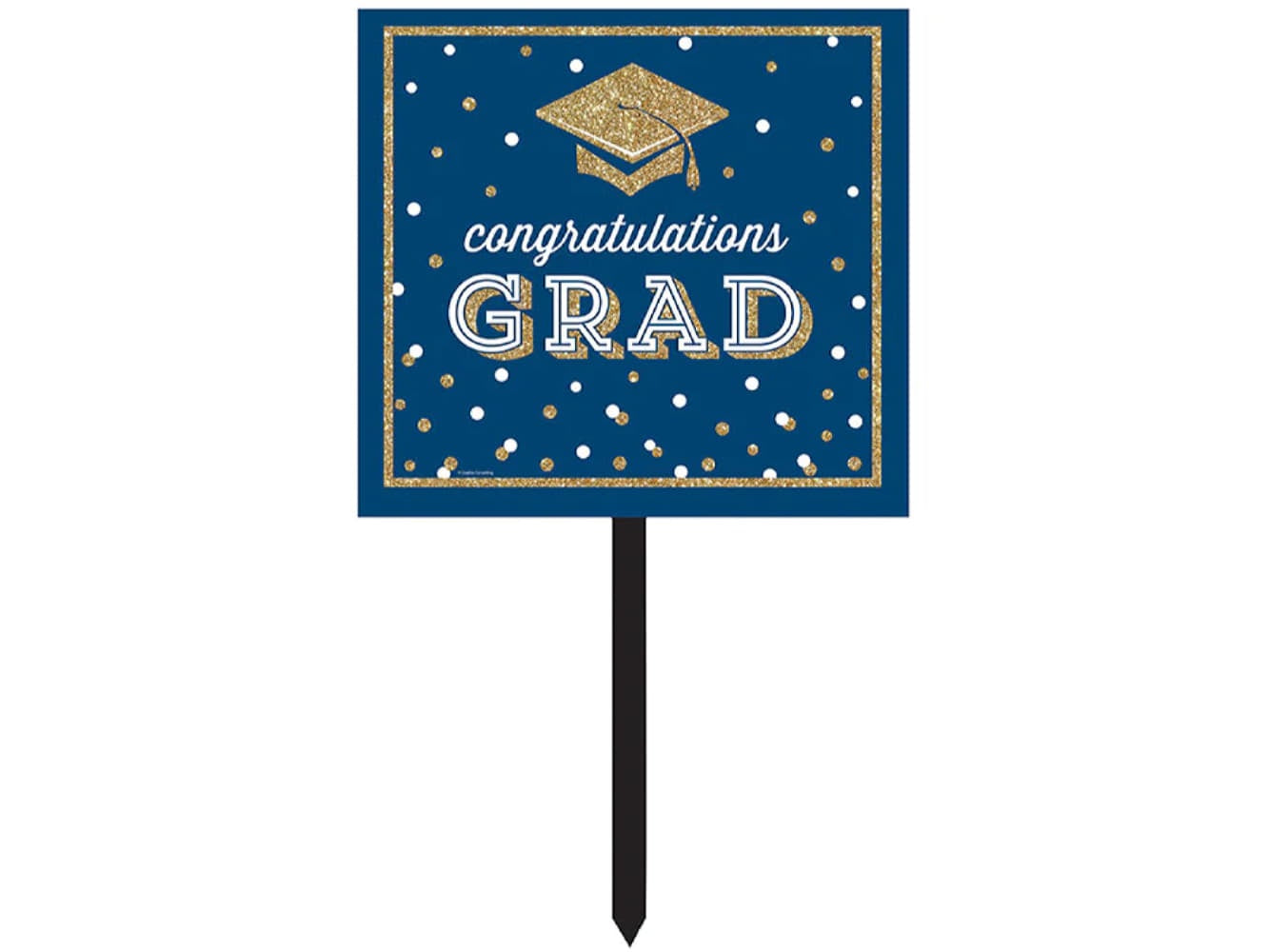Glittering Grad Yard Sign