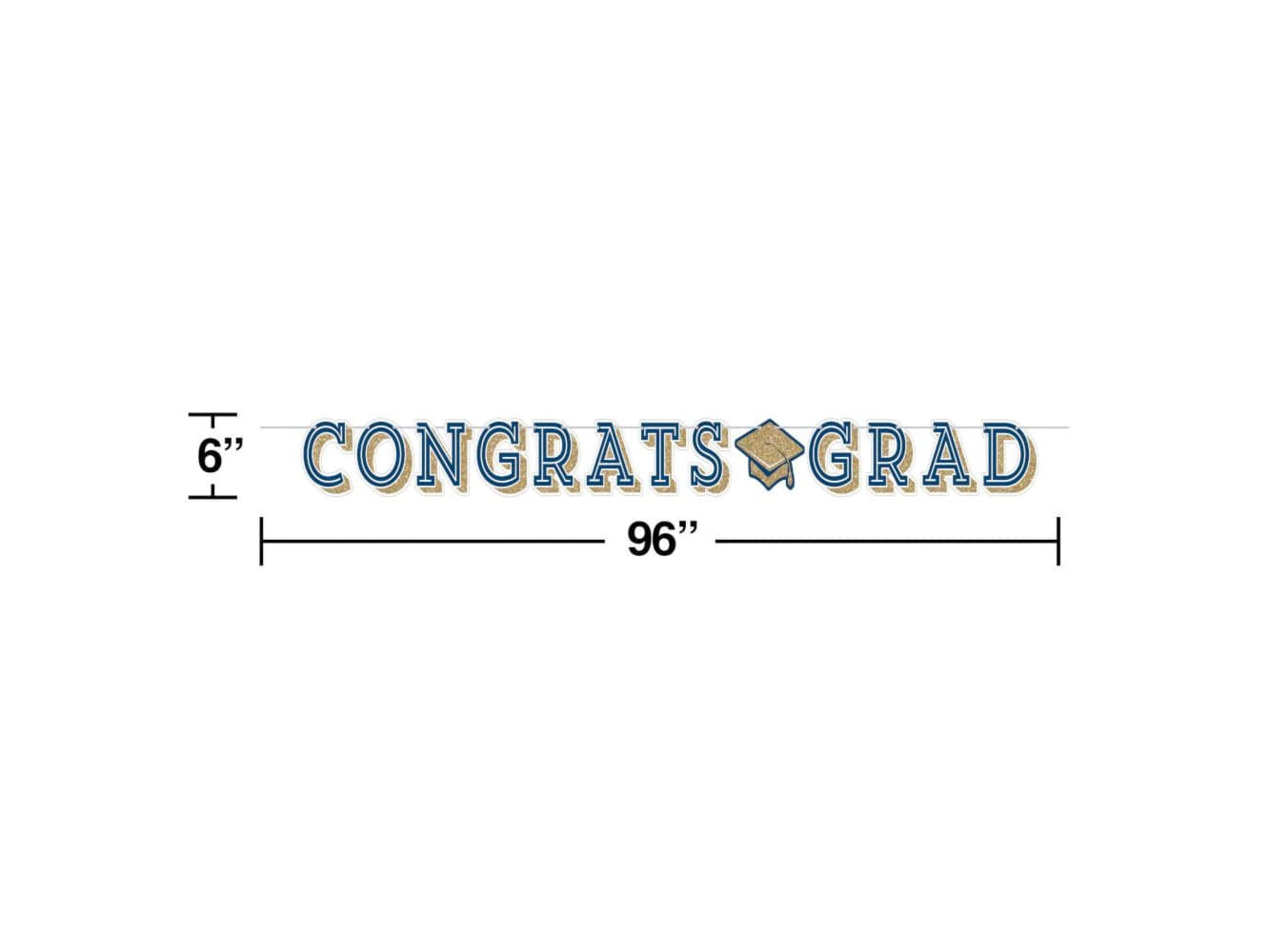 Glittering Grad Ribbon Banner