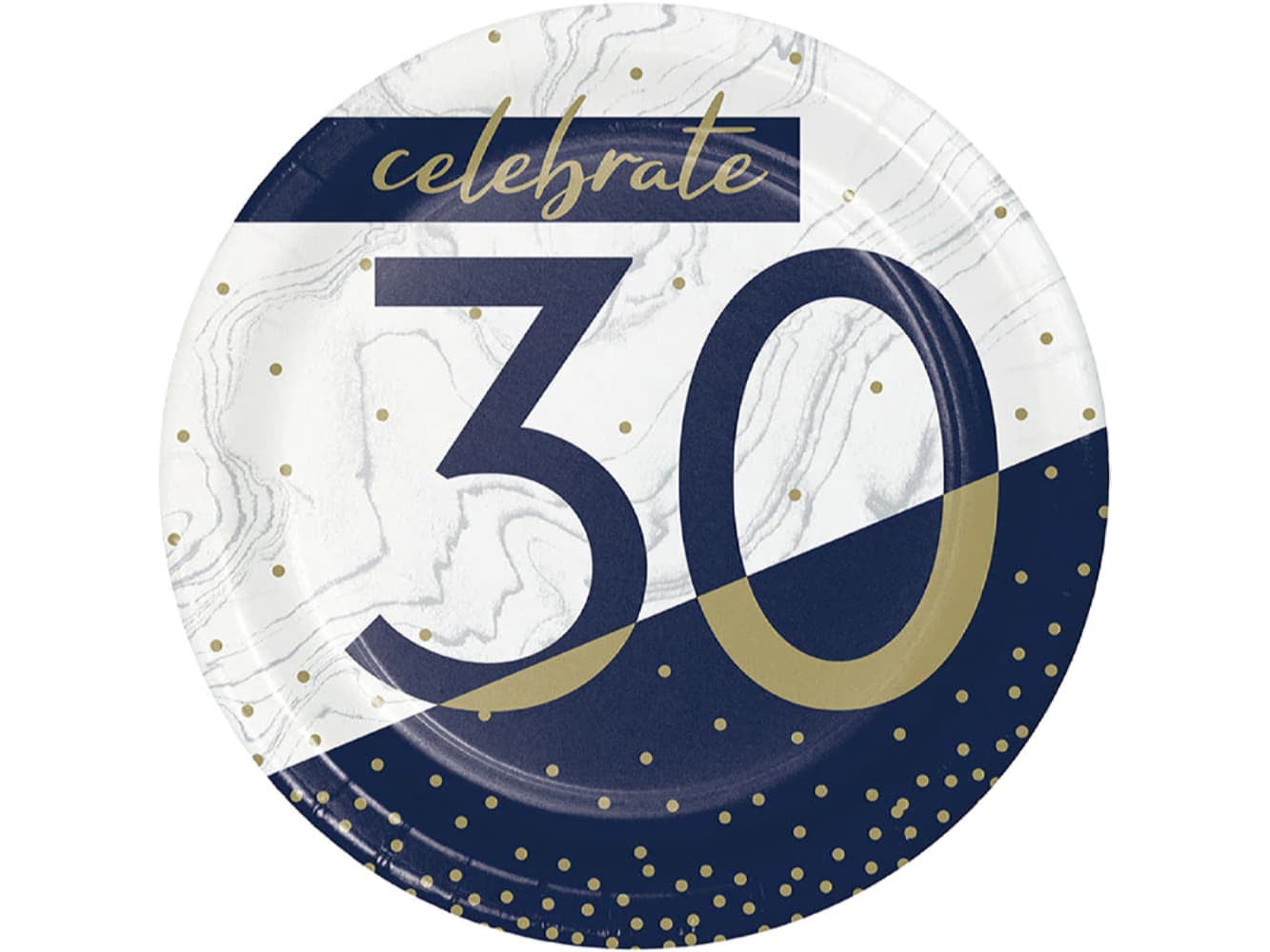 Navy & Gold 7In Plates-#30