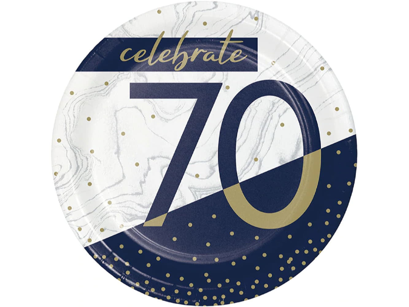 Navy & Gold 7In Plates=#70