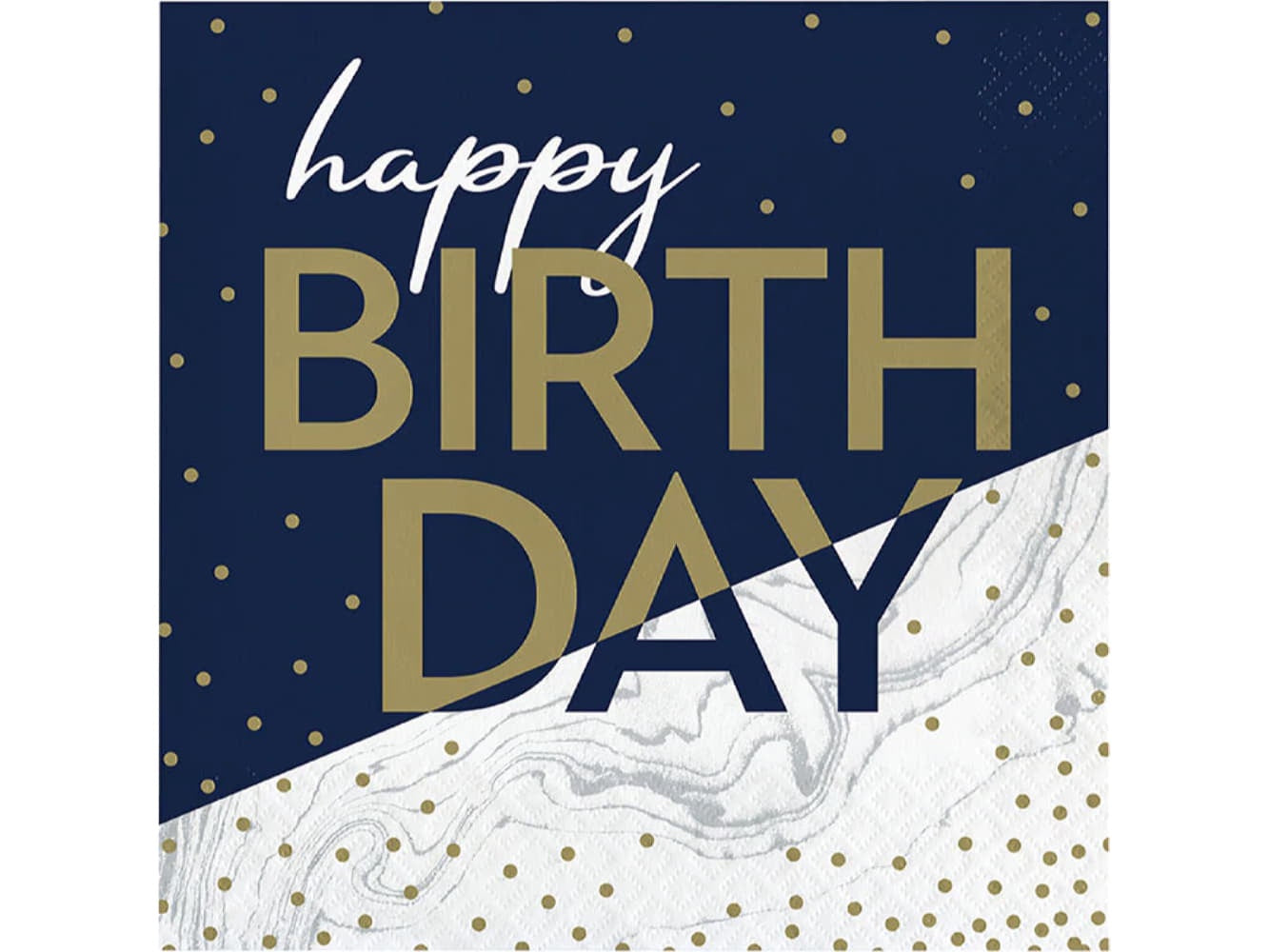 Navy & Gold Milestone Lunch Napkins, 16/Pk