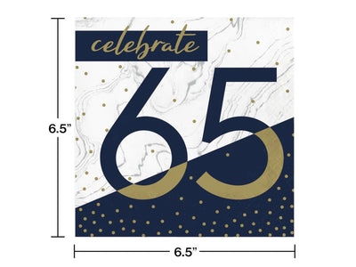 Navy & Gold Milestone Lunch Napkins-#65
