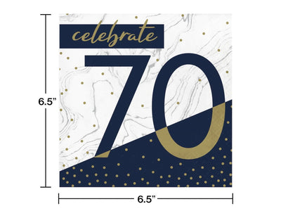 Navy & Gold Milestone Lunch Napkins-#70