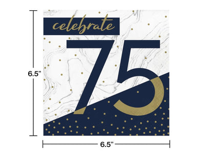 Navy & Gold Milestone Lunch Napkins-#75