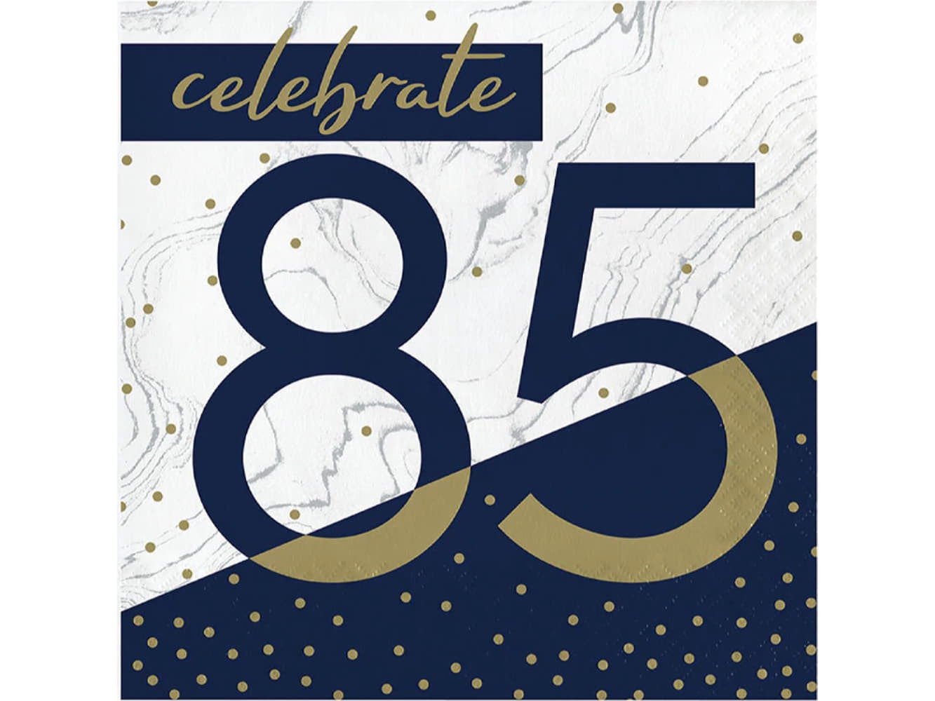 Navy & Gold Milestone Lunch Napkins-#85