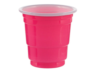 2Oz Plastic Shot Glasses-Bright Pink, 30/Pk