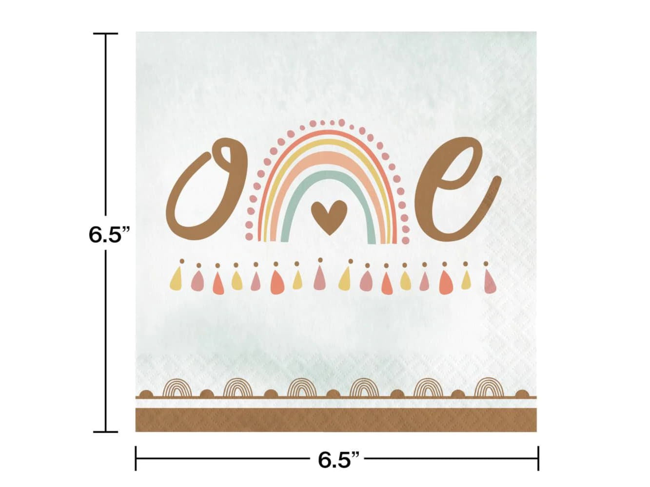 Boho Rainbow Birthday Lunch Napkins-1St