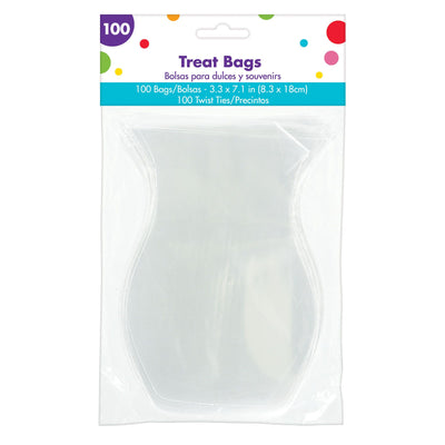 Shaped Cello Treat Bags - Clear