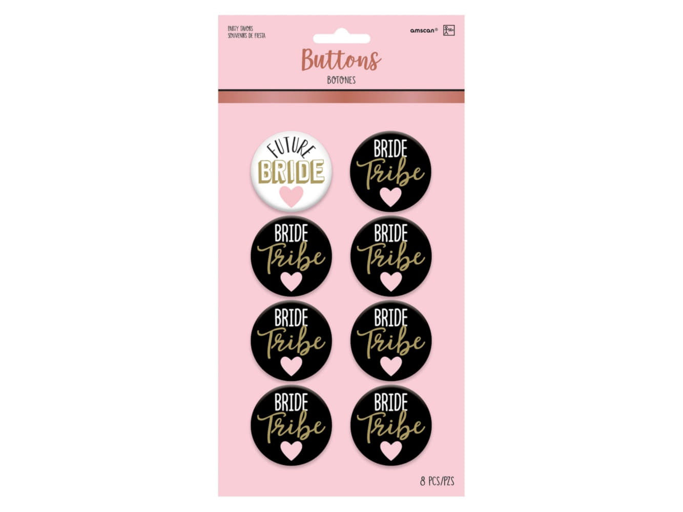 Bride Tribe Buttons-8Pcs