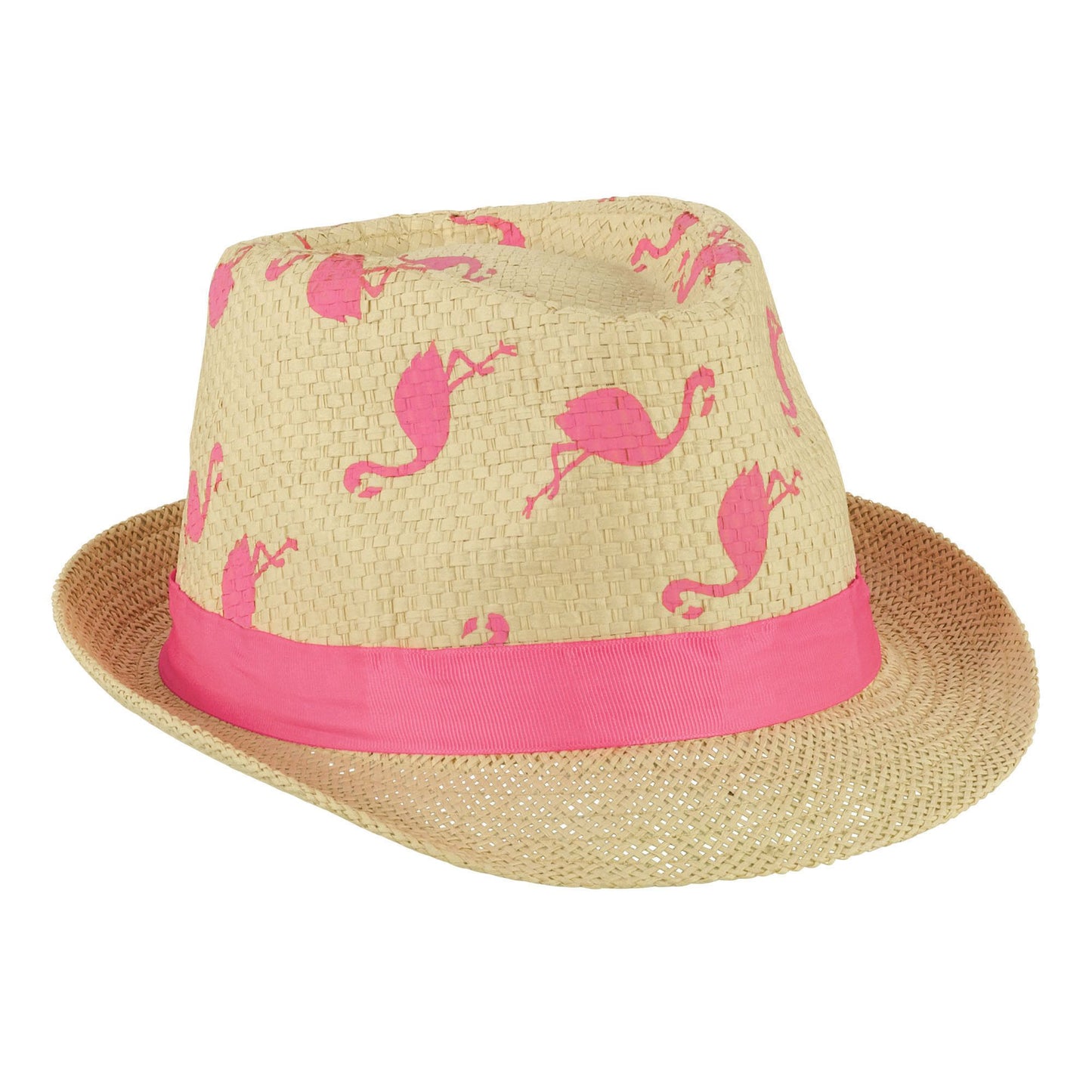 Flamingo Straw Fedora/Womens
