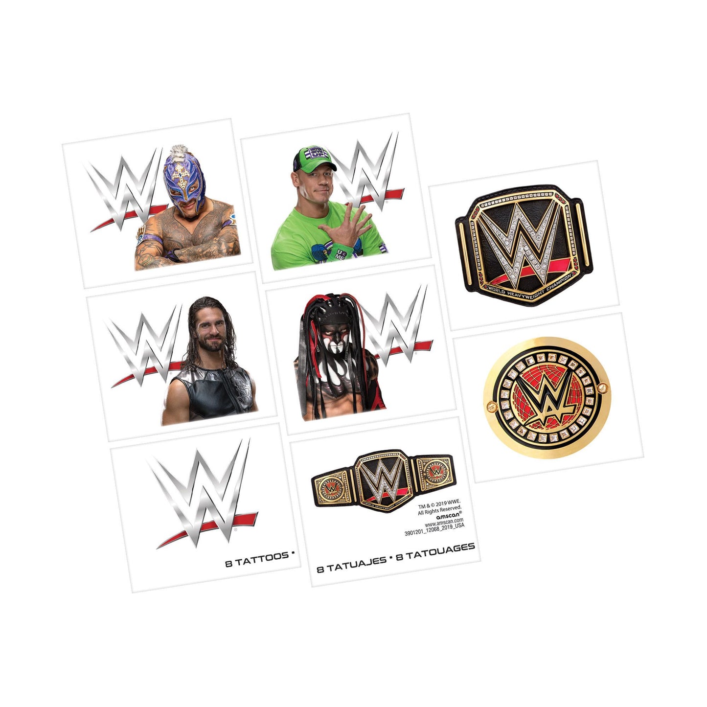 WWE Smash Tattoos - 8Pk