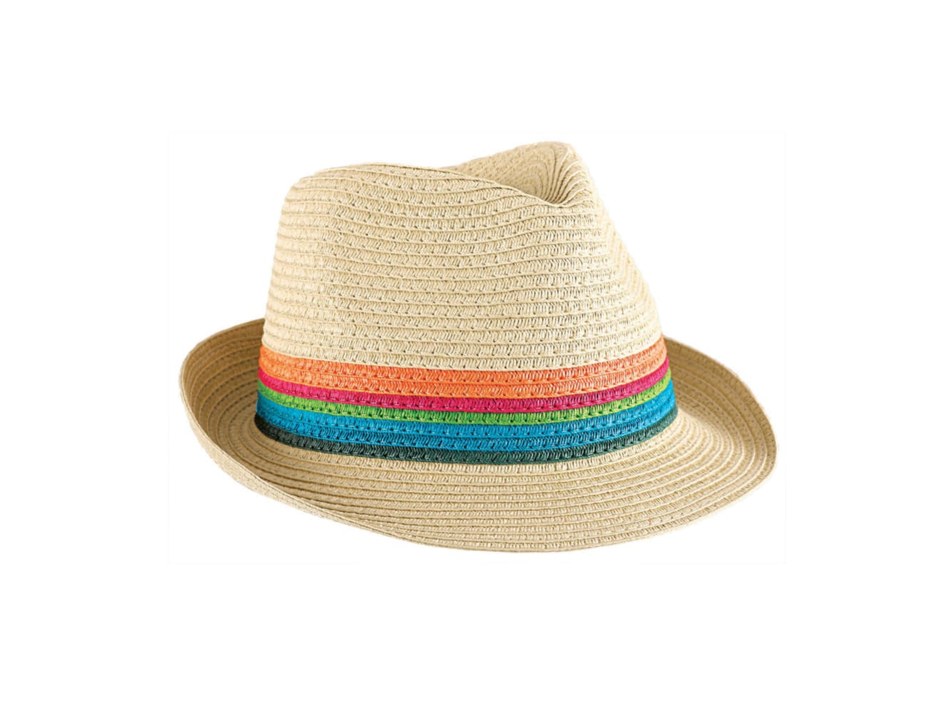 Key West Straw Fedora, 4 3/4"H X 9 1/2"W X 10 1/4"D