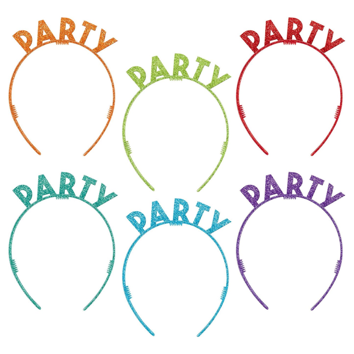 Party Glitter Headbands - 6Pcs
