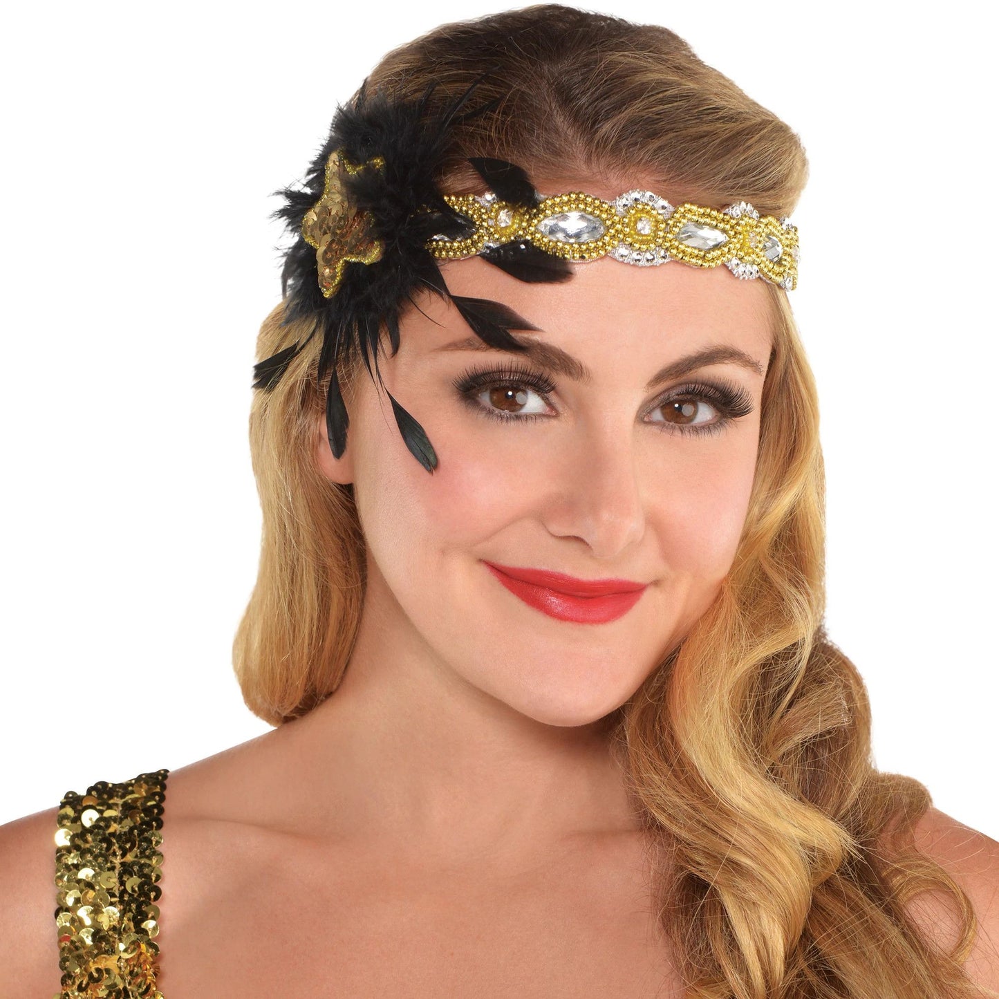 Sequin Feather Glitz Headband