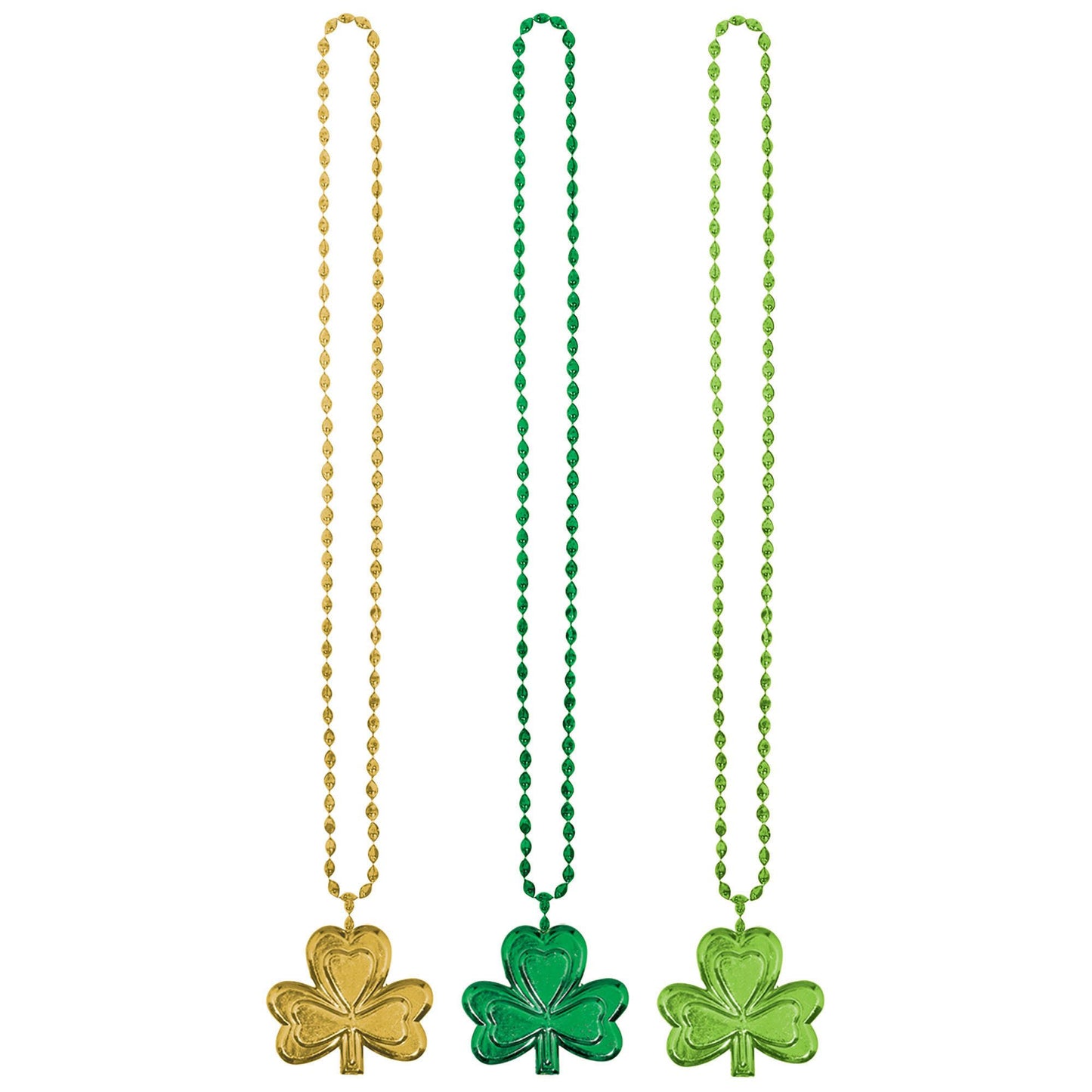 St. Patrick'S Day Triple Lucky Necklace - 3Pk