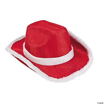 Polyester Santa Cowboy Hat, 22"