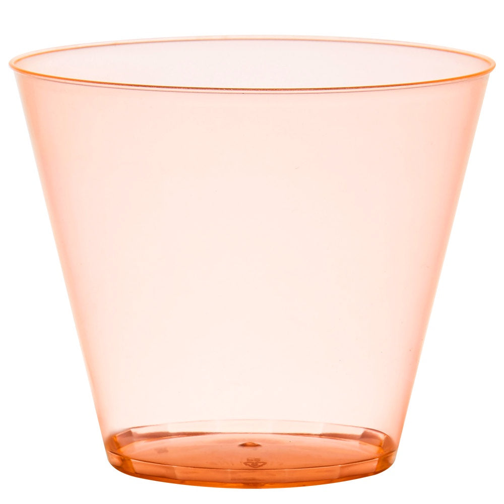9 Oz. Old - Fashioned Tumblers,Orange,20/Bag/Disc