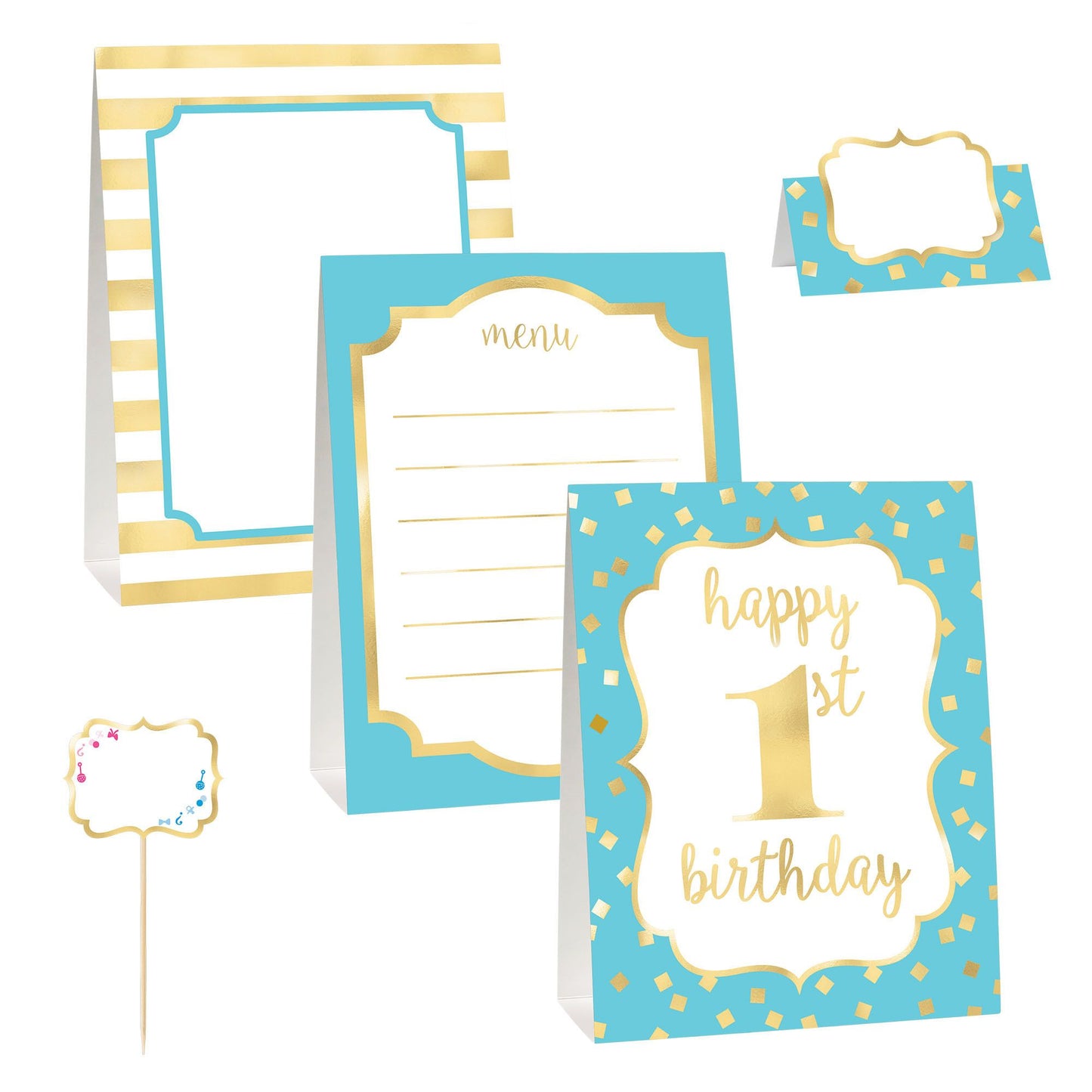 1St Birthday Blue Buffet Decorating Kit
