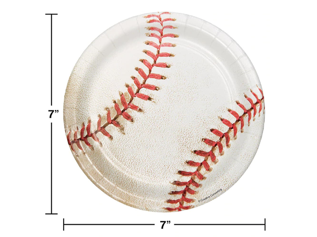 Sports Fanatic 7In Baseball Plates, 8/Pk