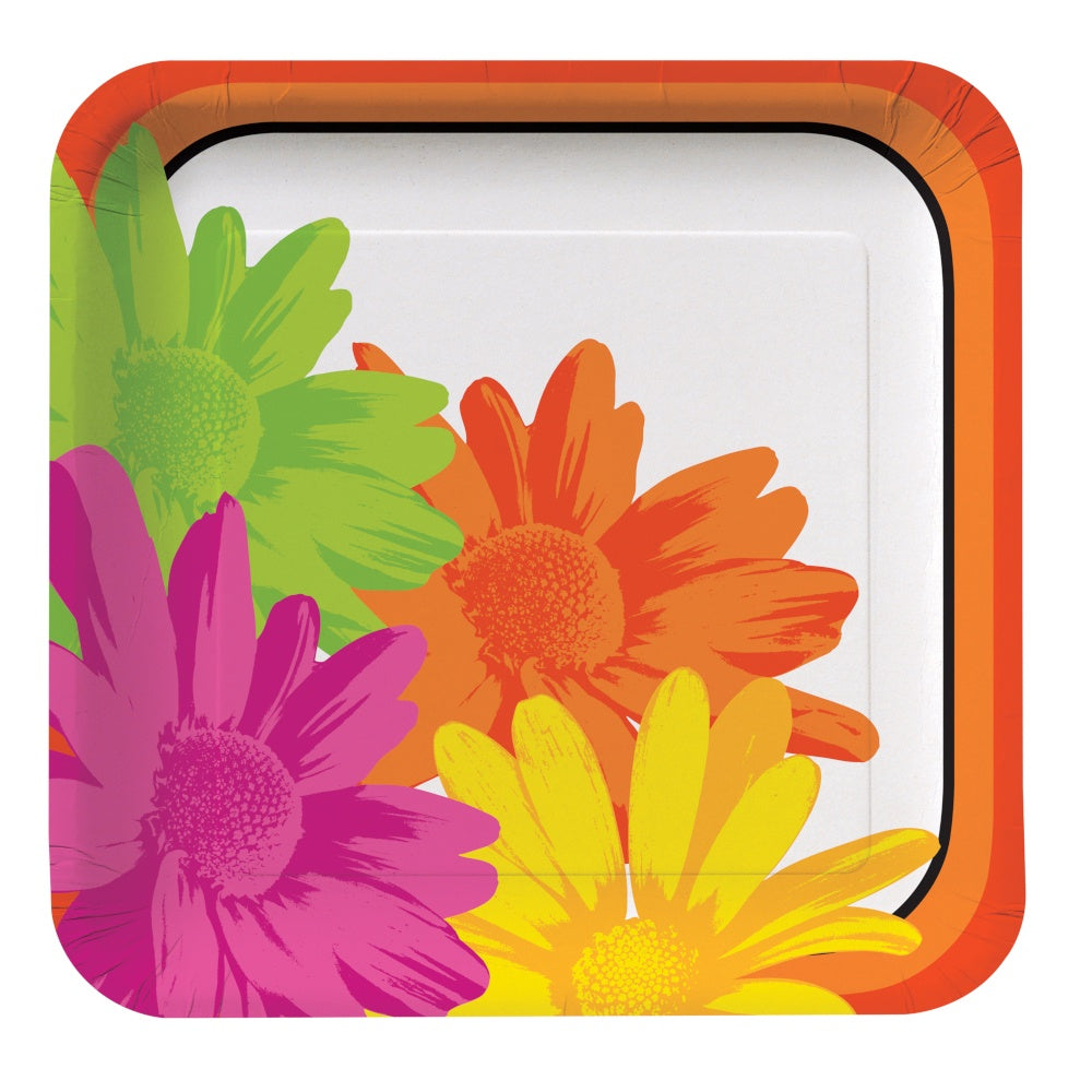 Floral Stripes 9In Plates/Disc