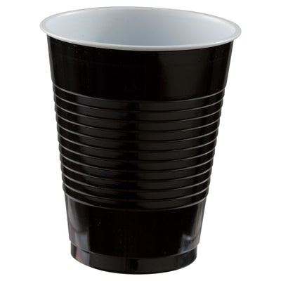 18 Oz Plastic Cups - Jet Black