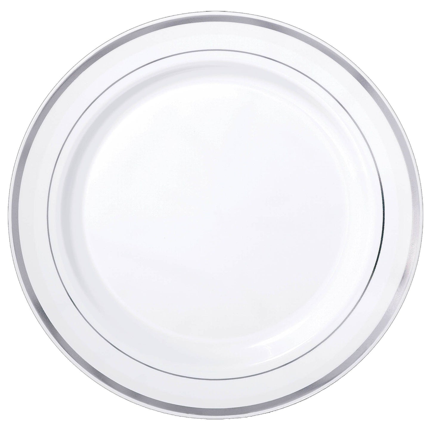 White & Silver Trim 16In Tray