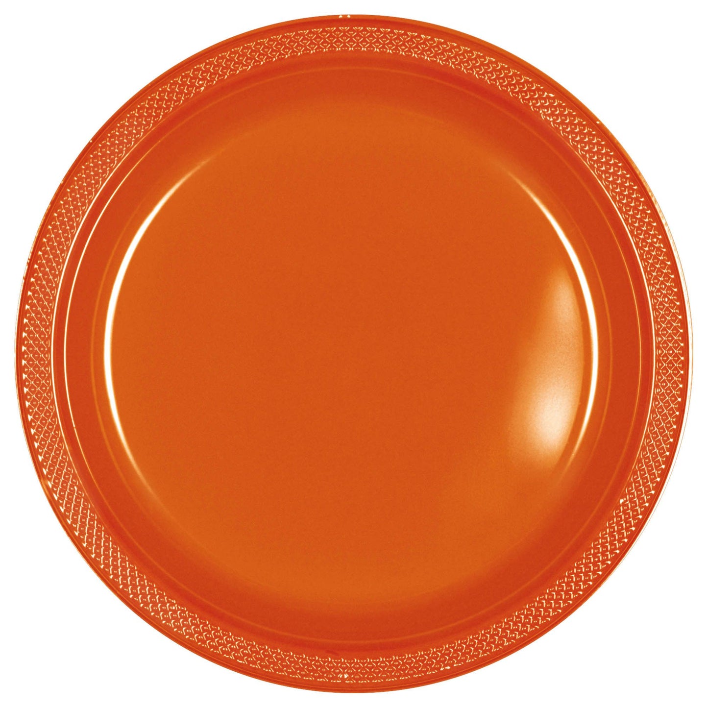 7In Plastic Plates - Orange Peel