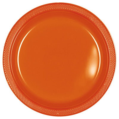 7In Plastic Plates - Orange Peel