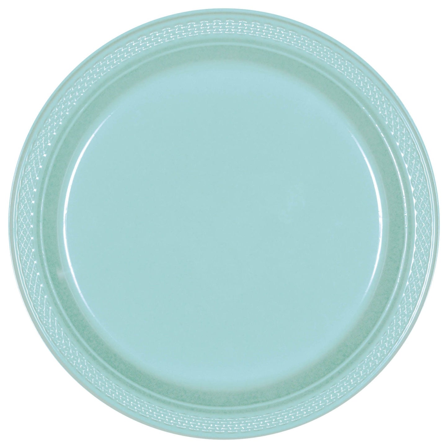 7In Plastic Plates - Robins Egg