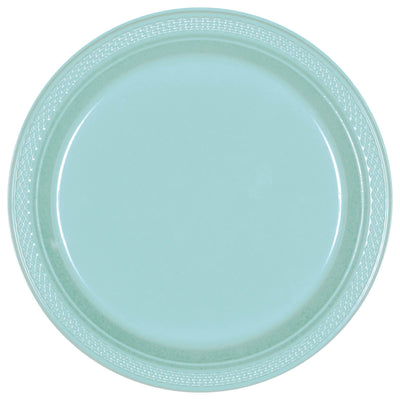 7In Plastic Plates - Robins Egg